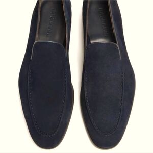 Magnanni Men's New NIB Hiram Navy Blue Suede Loafers